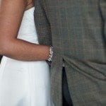 Bride arm in arm with groom at alter at Wedding in Nashville Tennessee