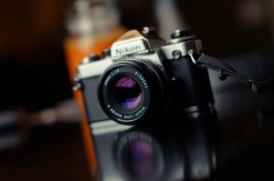 Nikon FE Silver Vintage Metal Body Camera 50mm Lens
