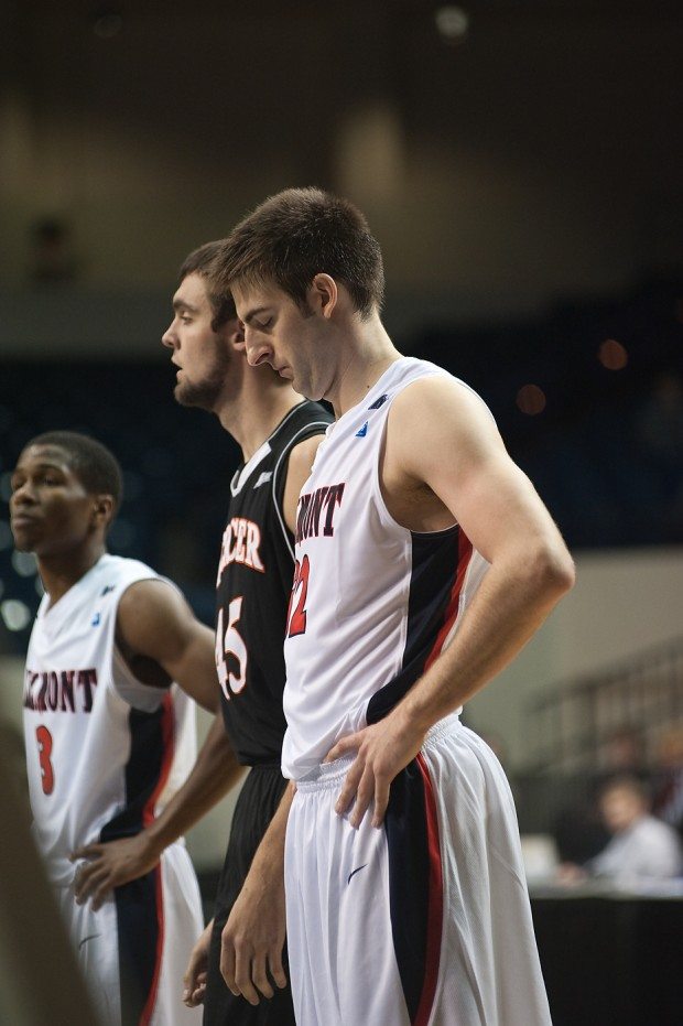Belmont basketball player concentrates on the game in Tennessee