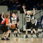 child basket ball player goes for a shot in Tennessee