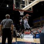 Belmont Basketball player goes for the basket in Tennessee