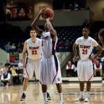 Belmont basketball player goes for a foul shot in Tennessee