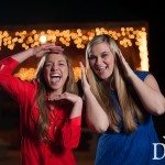 two girls making funny faces outside in Tennessee