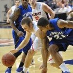 Belmont basketball players charges the defense in Tennessee
