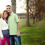smiling husband and wife outside in Tennessee